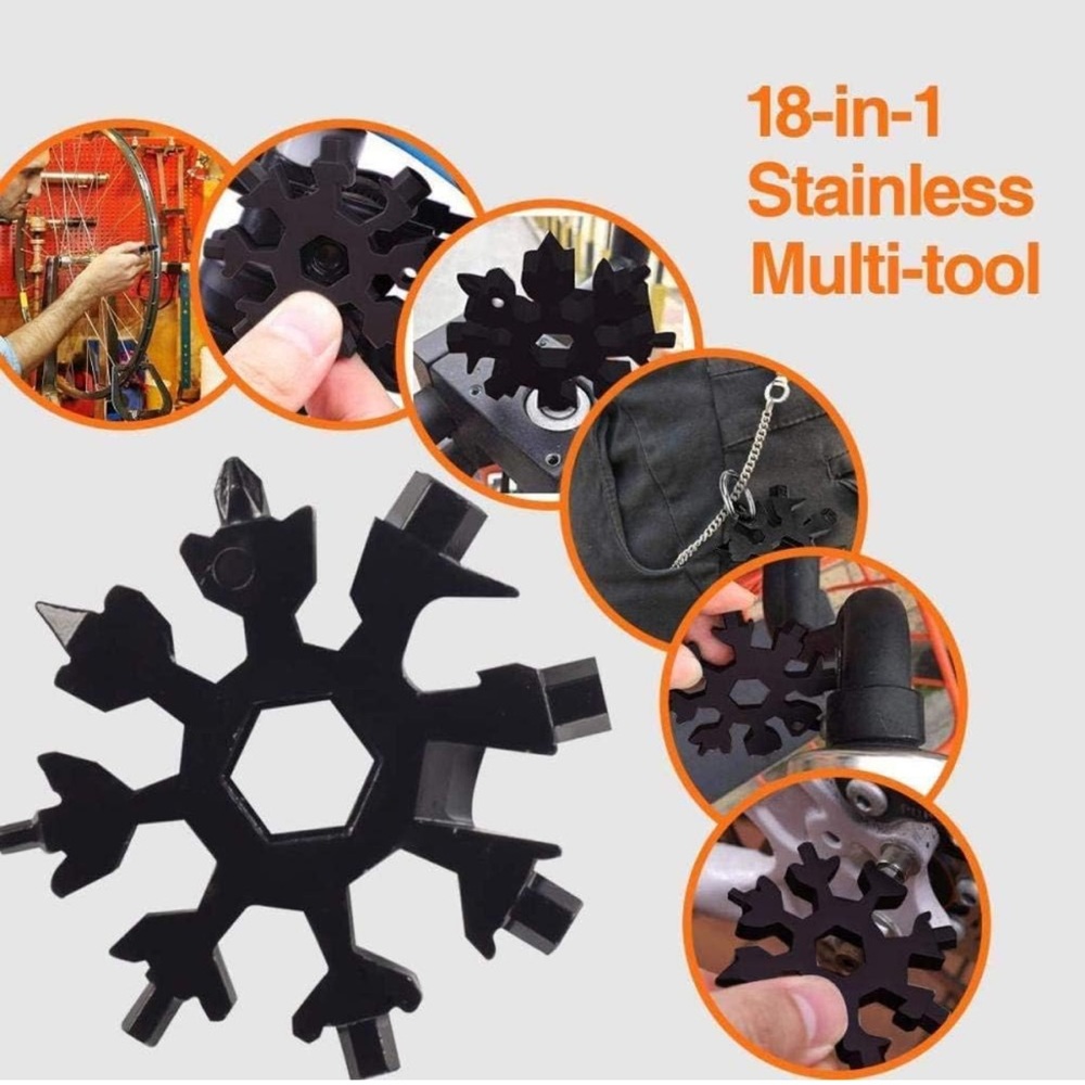 Snowflake Multitool 18 In 1 Tool,Stainless Steel Multi-Tool - Gold - Picture 4 of 7